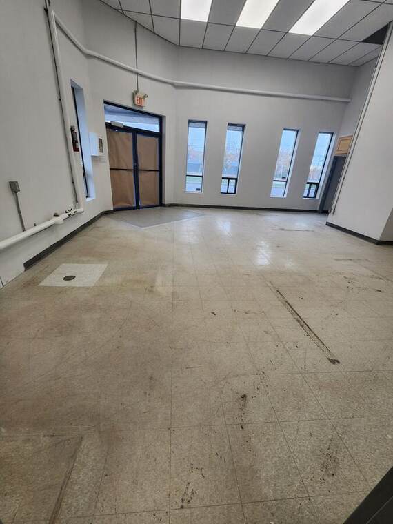 Corporate lobby before cleaning